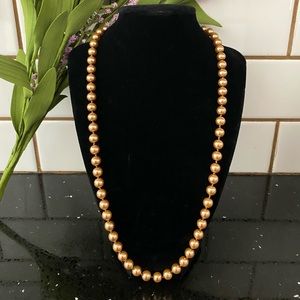 Vintage Chocolate/Bronze Pearl Necklace